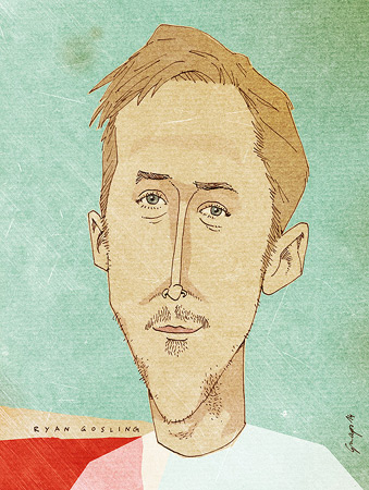 Ryan Gosling, Caricature, Portrait, Art Work, Hey Girl!